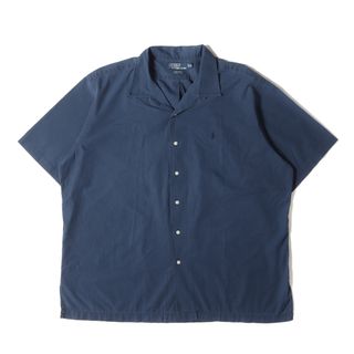 ポロラルフローレン(POLO RALPH LAUREN)のPOLO Ralph Lauren ポロ ラルフローレン シャツ サイズ:XXL / 90s CALDWELL オープンカラー コットン 半袖シャツ ビッグサイズ ネイビー 紺 / 90年代 ヴィンテージ 古着 トップス カジュアルシャツ【メンズ】【中古】(シャツ)