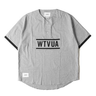 ダブルタップス(W)taps)の美品 WTAPS ダブルタップス シャツ サイズ:L / 23SS WTVUAロゴ ベースボールシャツ LEAGUE SS COTTON TWILL WTVUA グレー / トップス カジュアルシャツ 半袖【メンズ】【中古】(シャツ)