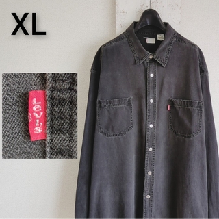 Levi’s リーバイス　ブラック　デニムシャツ　メタルボタン XL