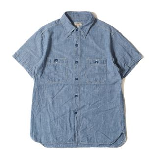 BuzzRicksons バズリクソンズ シャツ サイズ:S / シャンブレー ワーク 半袖シャツ BLUE CHAMBRAY WORK SHIRTS ブルー / トップス カジュアルシャツ【メンズ】【中古】(シャツ)