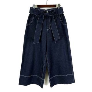 ドゥクラッセ ワイドパンツ ハイウエスト ストレッチデニム XL 13 美品(その他)