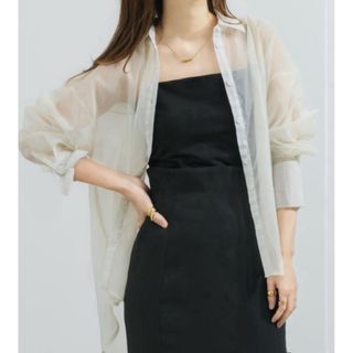 【美品】NEUNA ゆったりシアーカラーシャツブラウス 完売品(シャツ/ブラウス(長袖/七分))