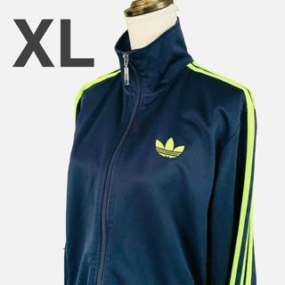 アディダス(adidas)のアディダス トラックジャケット ファイヤーバード ネイビーxイエロー XL(ジャージ)