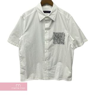 LOUIS VUITTON - LOUIS VUITTON 2022AW Placed Embroidery Short Sleeve Shirt 1AA5G6 ルイヴィトン プレースドエンブロイダリーショートスリーブシャツ 半袖シャツ フローラル・モノグラムパターン・LVロゴ刺繍 ホワイト サイズXS 【240505】【中古-A】【me04】