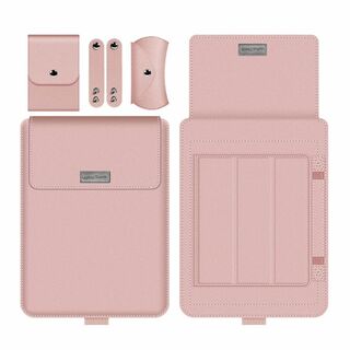 【サイズ:約11-12インチ「縦入れ」_色:ピンク】ノートパソコンケース 薄型 (ノートPC)
