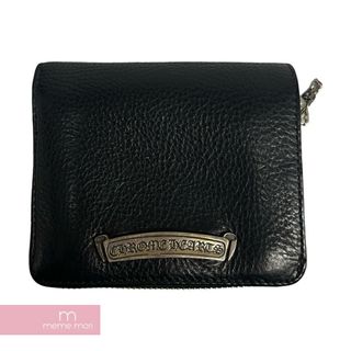 クロムハーツ(Chrome Hearts)のCHROME HEARTS Square Zip Bill Wallet クロムハーツ スクエアジップビルウォレット 二つ折り財布 ミニ レザー ダガージップ ブラック【240505】【中古-A】【me04】(折り財布)