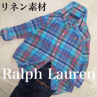 POLO RALPH LAUREN - Ralph Lauren  使用感ない美品　L位　人気のリネン　正規品　家洗い可