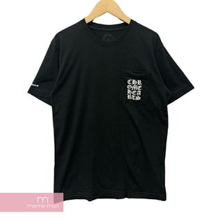 クロムハーツ(Chrome Hearts)のCHROME HEARTS Vertical Logo Tee クロムハーツ ヴァーティカルロゴ Tシャツ 半袖 胸ポケットロゴ バックロゴ 縦ロゴ ブラック×ホワイト サイズM【240506】【新古品】【me04】(Tシャツ/カットソー(半袖/袖なし))