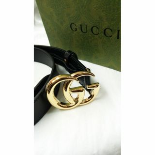 グッチ(Gucci)のGucci GGマーモント シャイニーバックル レザー ベルト(ベルト)