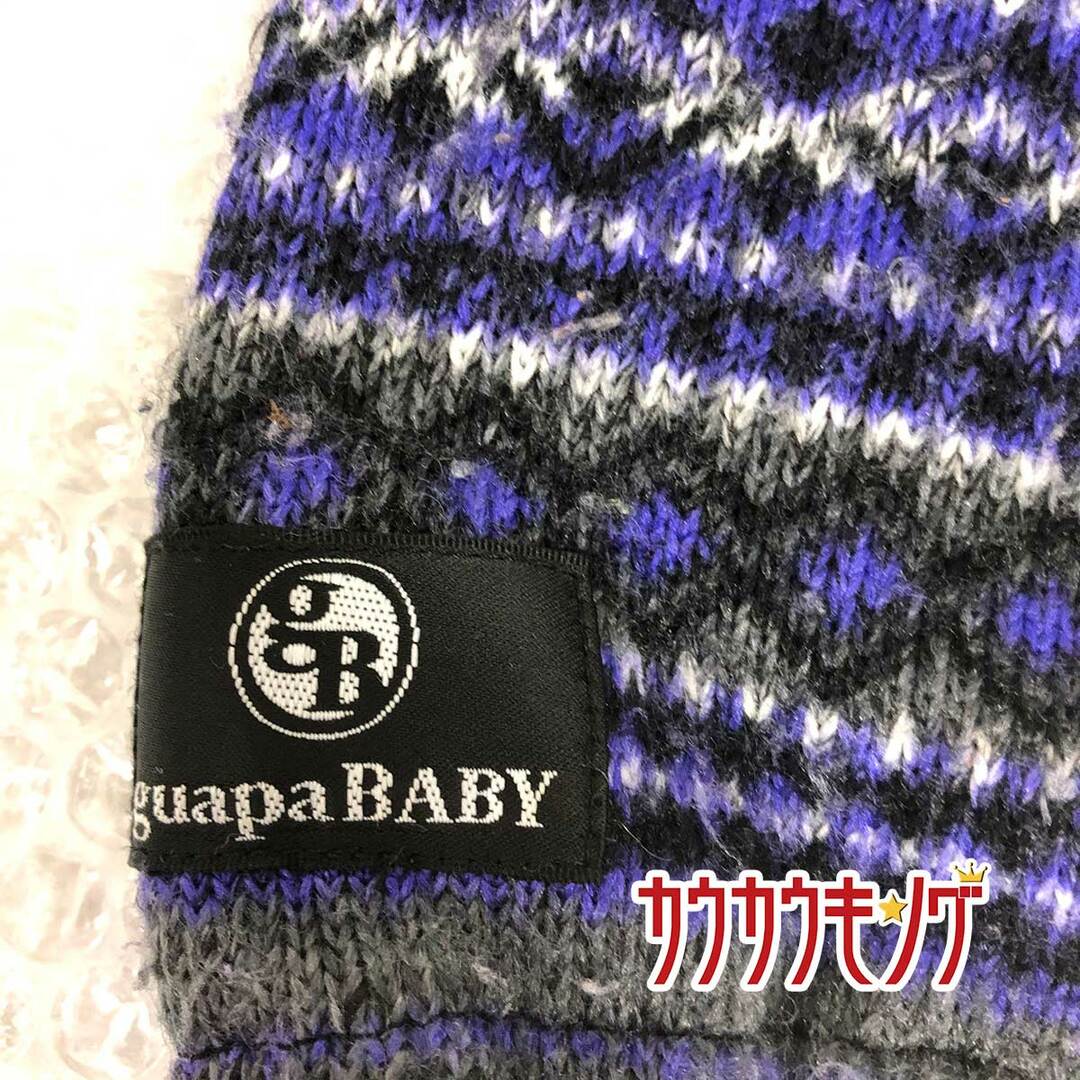 guapaBABY レッグウォーマー 足 ジュニア パープル/グレー キッズ 子供 防寒 レディースのファッション小物(その他)の商品写真