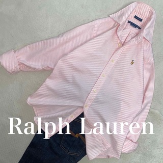 POLO RALPH LAUREN - Ralph Lauren 美品　M位　正規品　家洗い可　ピンク×白　ストライプ