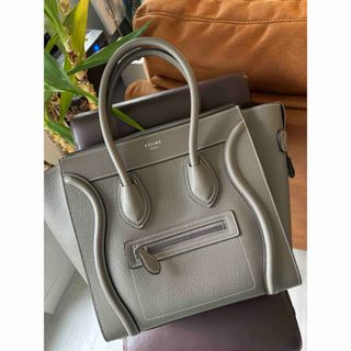 celine - CELINE セリーヌ ラゲージ マイクロショッパー スリ グレージュ