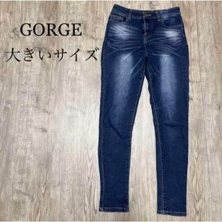 GORGE - 美品　GORGE　スキニーデニムパンツ　インディゴブルー　ストレッチ　人気　●