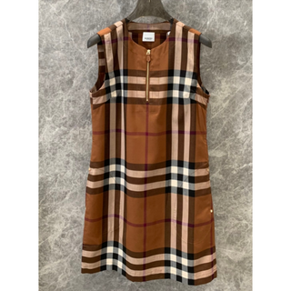 バーバリー(BURBERRY)のバーバリー チェックジャカードノースリーブドレス(ミニワンピース)