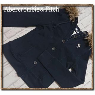 アバクロンビーアンドフィッチ(Abercrombie&Fitch)のアバクロンビー＆フィッチ　裏ニットスウェット地ジャケット　紺☆やや難(その他)