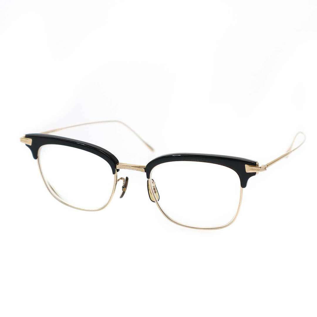 Oliver Peoples(オリバーピープルズ)のOLIVER PEOPLES オリバーピープルズ Karnes 度入りアイウェア 眼鏡  ブラック ゴールド 50□20 メンズのファッション小物(サングラス/メガネ)の商品写真