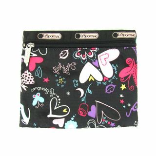 レスポートサック(LeSportsac)のレスポートサック ポーチ ハート柄 小物入れ マルチケース ブランド レディース ブラック LeSportsac(ポーチ)