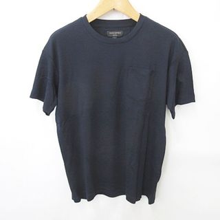 バナナリパブリック(Banana Republic)のバナナリパブリック Tシャツ カットソー 半袖 丸首 綿 紺 ネイビー L(Tシャツ/カットソー(半袖/袖なし))