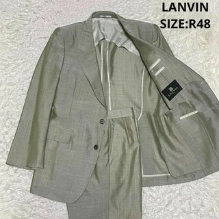 LANVIN - ヴィンテージ LANVIN セットアップ シングルスーツ R48 カーキ系