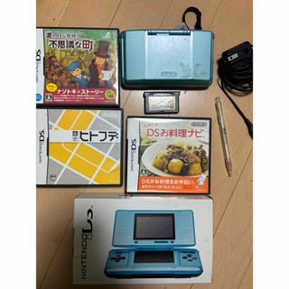 ニンテンドウ(任天堂)のNINTENDO 任天堂 DS ターコイズブルー　カセット　ペン　セット(携帯用ゲーム機本体)