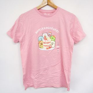 ユニクロ(UNIQLO)のユニクロ 半袖Ｔシャツ トップス UT すみっコぐらし 未使用品 キッズ 女の子用 160サイズ ピンク UNIQLO(Tシャツ/カットソー)