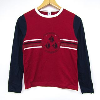 プチバトー(PETIT BATEAU)のプチバトー 長袖Ｔシャツ トップス グラフィックT 未使用品 キッズ 男の子用 12ans/150サイズ レッド PETIT BATEAU(Tシャツ/カットソー)