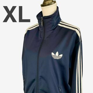 アディダス(adidas)のアディダス トラックジャケット ファイヤーバード ネイビーxホワイト XL(ジャージ)