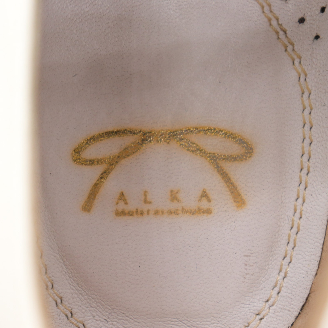 アルカ ドレスシューズ レザーシューズ ブランド 靴 白 レディース 38サイズ ホワイト ALKA レディースの靴/シューズ(ローファー/革靴)の商品写真