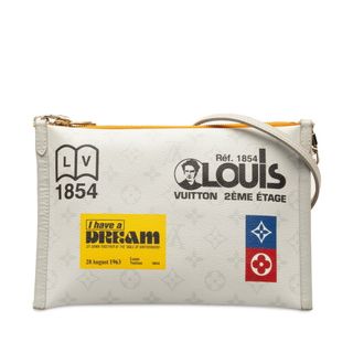 ルイヴィトン(LOUIS VUITTON)の美品 ルイ ヴィトン モノグラム フラットメッセンジャー ショルダーバッグ M44640 PVC レディース LOUIS VUITTON 【222-48833】(ショルダーバッグ)