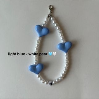 heart strap ビーズストラップ スマホストラップ ペンライトストラップ(スマホストラップ/チャーム)