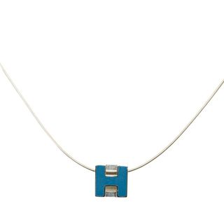 エルメス(Hermes)のエルメス カージュドアッシュ Hキューブ ロゴ ネックレス チョーカー メタル レディース HERMES 【222-48891】(ネックレス)