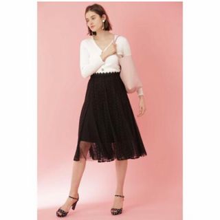 ジルスチュアート(JILLSTUART)のアーリーレースフレアスカート(ロングスカート)