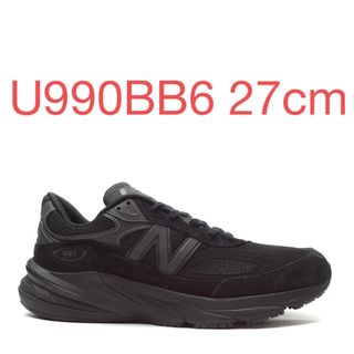 ニューバランス(New Balance)のNew Balance 990V6 "Triple Black" U990BB6(スニーカー)