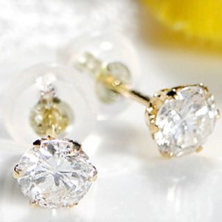 両耳2点セット k18 天然ダイヤモンド 0.5ct k18ピアス(ピアス)