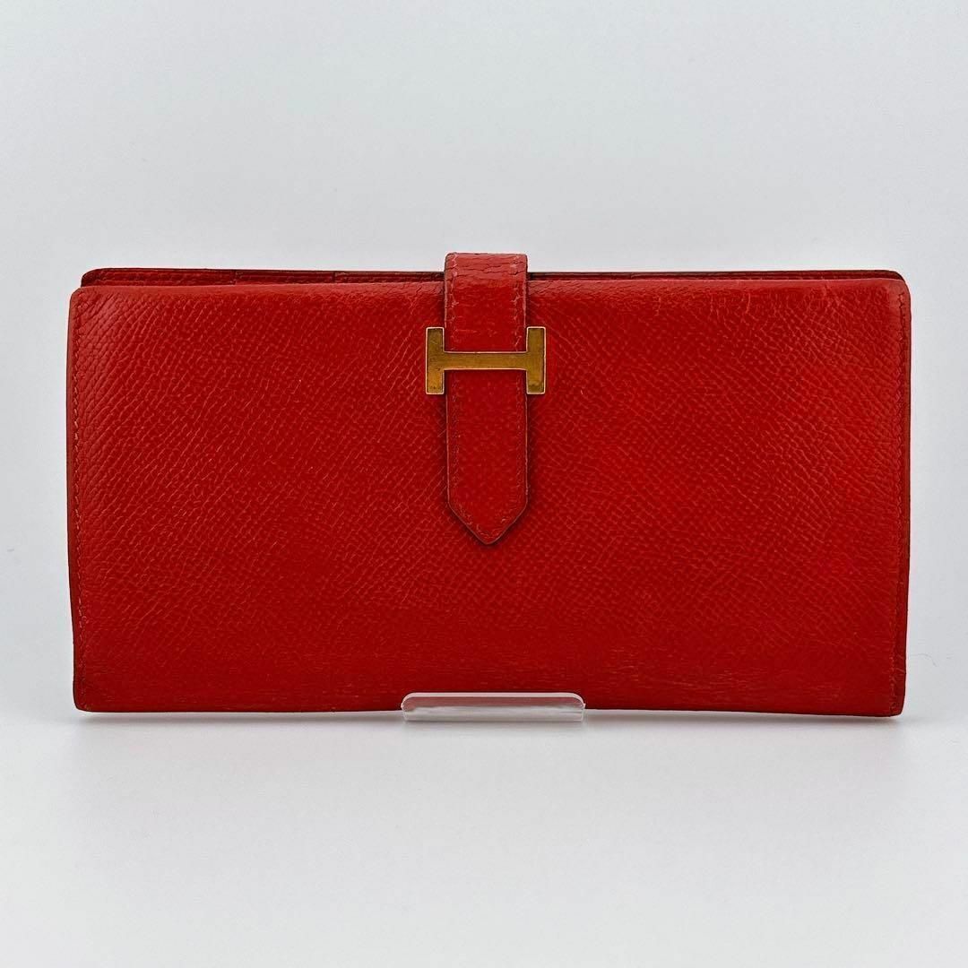 HERMES エルメス べアン クラシック 財布 赤 レッド ブランド HERMES エルメス べアン クラシック 財布 赤 レッド ブランド