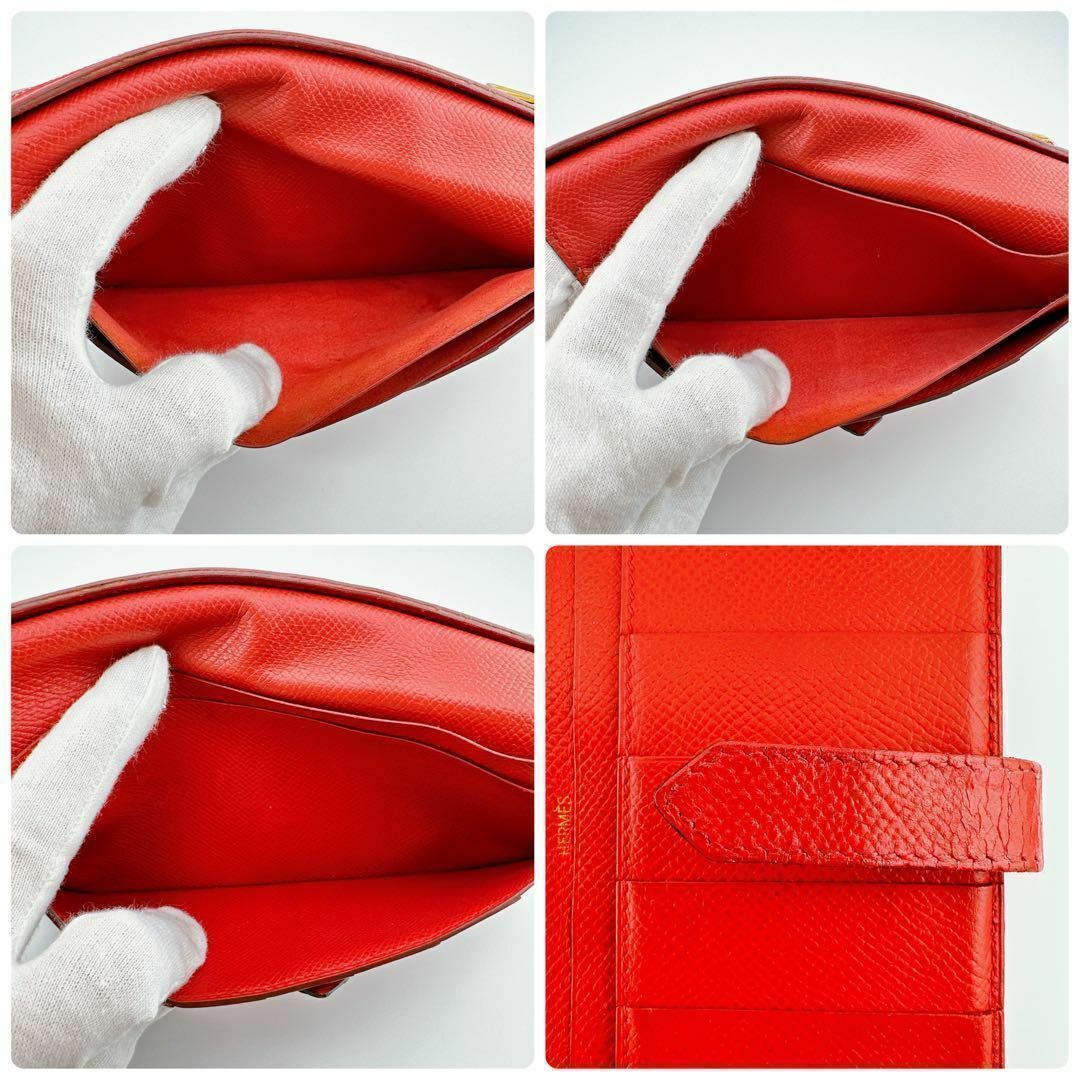HERMES エルメス べアン クラシック 財布 赤 レッド ブランド HERMES エルメス べアン クラシック 財布 赤 レッド ブランド