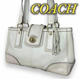 コーチ(COACH)のCOACH　11330　ハンドトートバッグ　シグネチャーステッチ　ターンロック(ハンドバッグ)