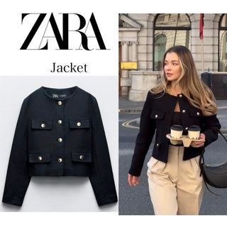 ザラ(ZARA)の【限定セール】大人気ノーカラージャケット(ノーカラージャケット)