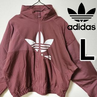 オリジナルス(Originals（adidas）)のadidas アディカラー スプリット トレフォイル ナイロンジャケット 女性L(ブルゾン)