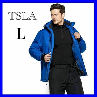 テスラ TSLA スキージャケット スノーボードジャケット メンズ 防風 防水(ウエア)