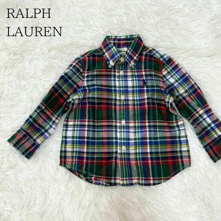 ラルフローレン(Ralph Lauren)のRALPH LAURENラルフローレン 80cm 長袖チェックシャツ 子供服(シャツ/カットソー)