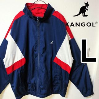 カンゴール(KANGOL)のKANGOL 紺 ブルゾン カンゴール ゆるダボ ナイロンジャケット メンズL(ナイロンジャケット)