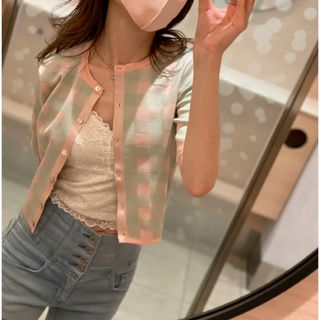 ザラ(ZARA)の〈美品〉ZARA　ザラ　カーディガン　半袖トップス(カーディガン)