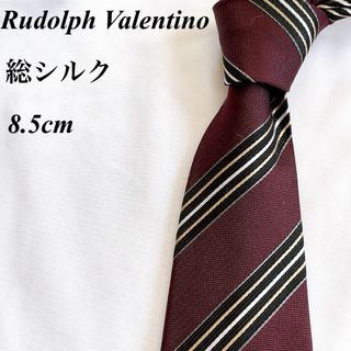 ルドルフヴァレンチノ(Rudolph Valentino)の美品★Rudolph Valentino★総柄★総シルク★ネクタイ★8.5(ネクタイ)