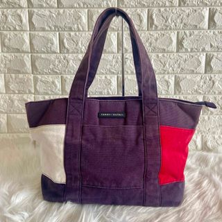 トミーヒルフィガー(TOMMY HILFIGER)のTOMMYHILFIGERトミーヒルフィガー　パープル　キャンパス　トートバック(トートバッグ)