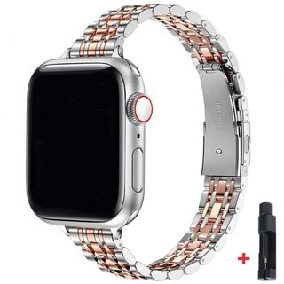 アップルウォッチ(Apple Watch)のApple Watchステンレスバンド　シルバーピンクゴールド　40mm(その他)