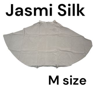 フレアスカート　Jasmi Silk(ジャスミシルク)　ベージュ　新品　Mサイズ(ロングスカート)