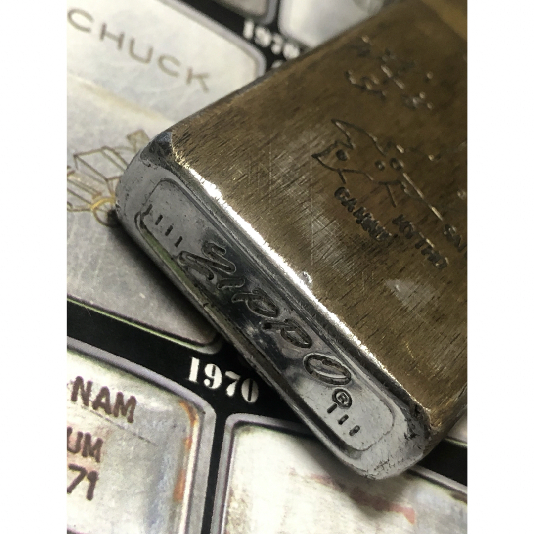 ZIPPO(ジッポー)の【ベトナムZIPPO】本物 1968年製ベトナムジッポー「ベトナム地図」スリム メンズのファッション小物(タバコグッズ)の商品写真