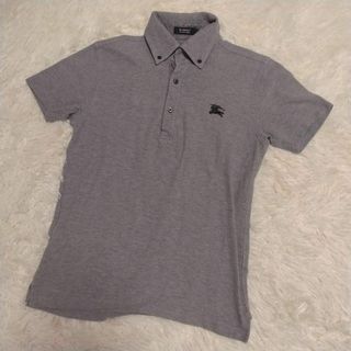 バーバリーブラックレーベル(BURBERRY BLACK LABEL)のBURBERRY ポロシャツ 半袖 2 グレー(Tシャツ/カットソー(半袖/袖なし))