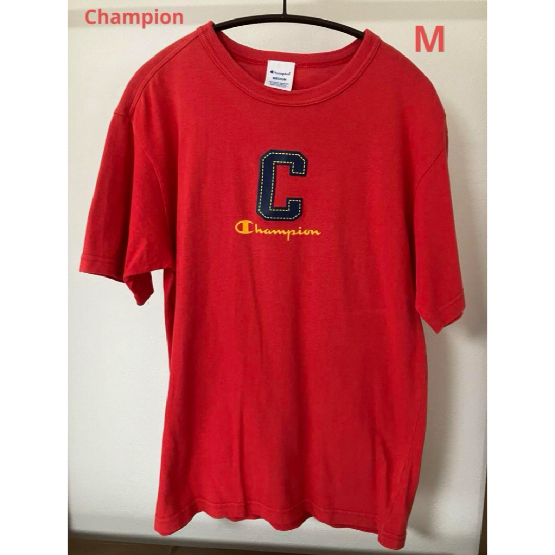 Champion(チャンピオン)のChampion チャンピオン Tシャツ M 半袖 tee 赤 レッド メンズのトップス(Tシャツ/カットソー(半袖/袖なし))の商品写真